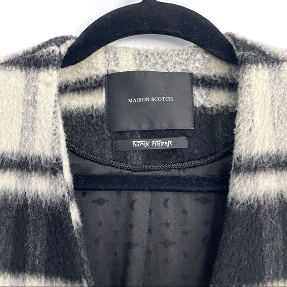 Scotch & Soda Maison Scotch Black and White Plaid wool blend Jacket - Picture 5 of 13